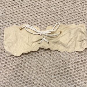 Marysia Antibes Tie Bikini Top | Champagne | Size Small | Like New